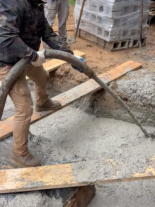 Dougherty Concrete footing pump