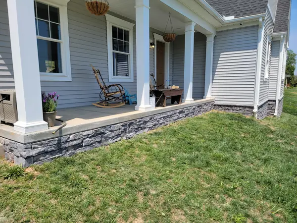 Stonework at a residential porch
