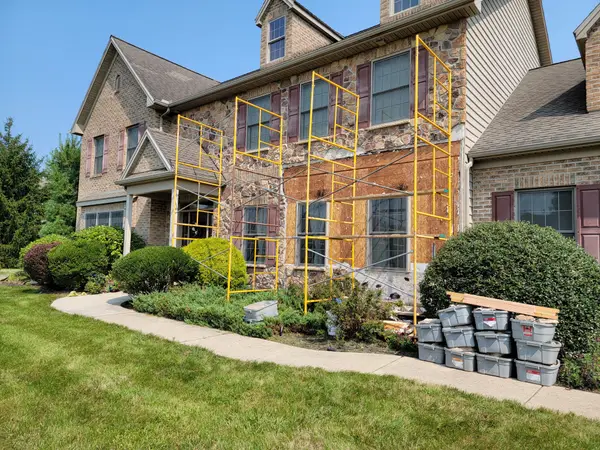 Stone facade on a home