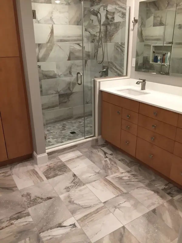 Custom vanity shown on the Berwyn Kitchen and Bath profile
