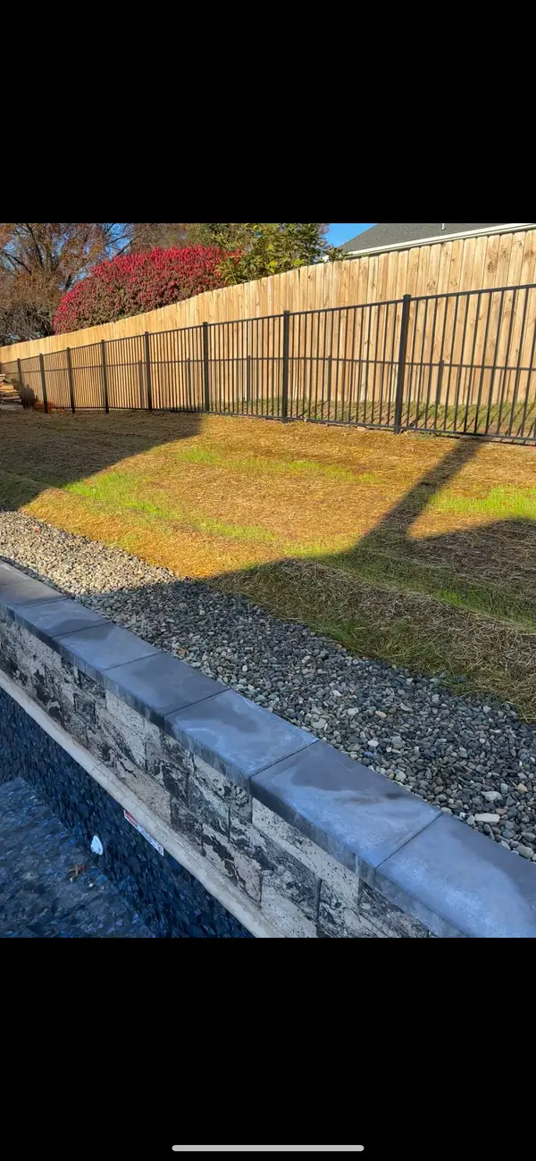 Residential wood privacy fence